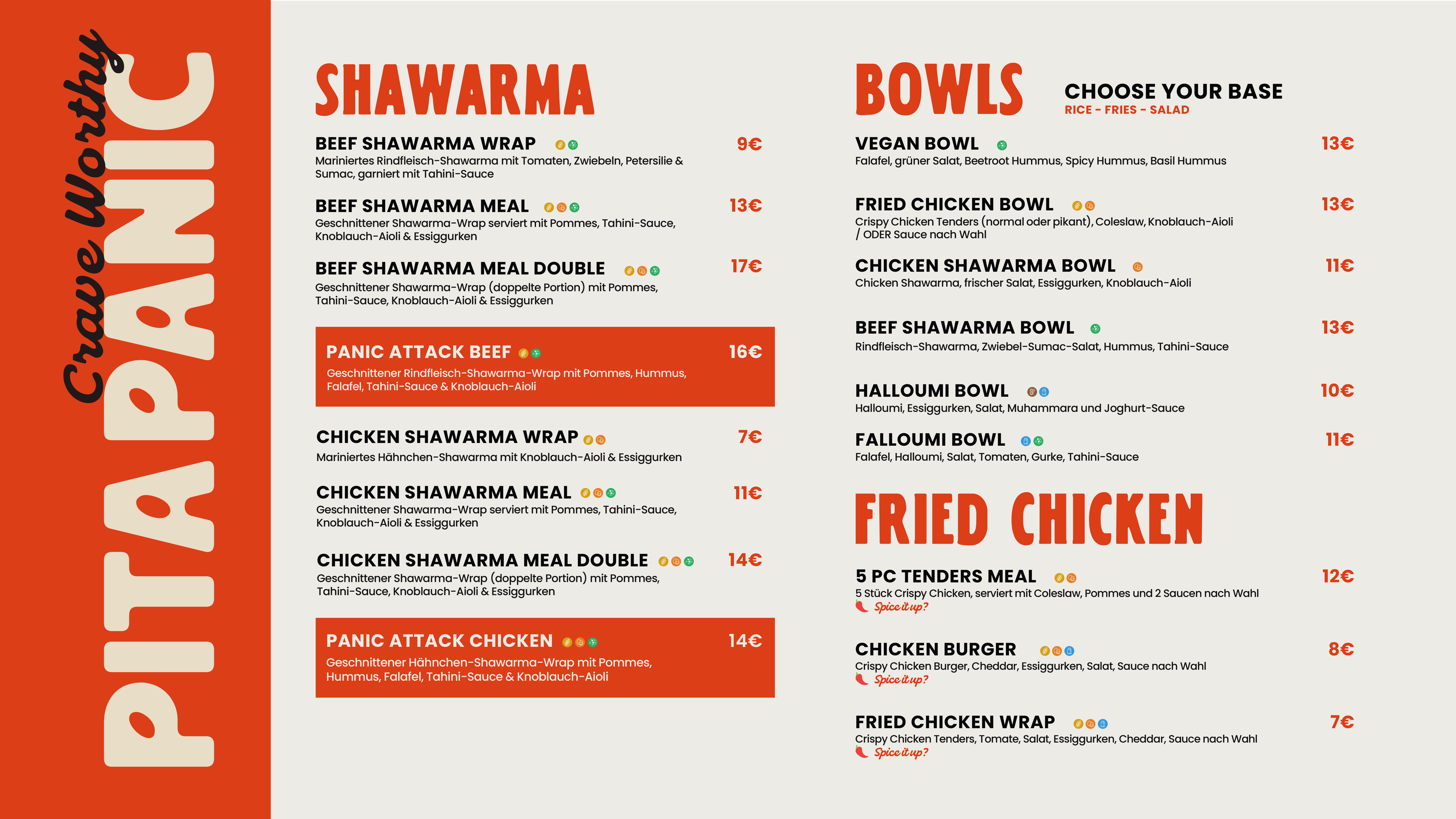 Pita Panic Menu Page 2