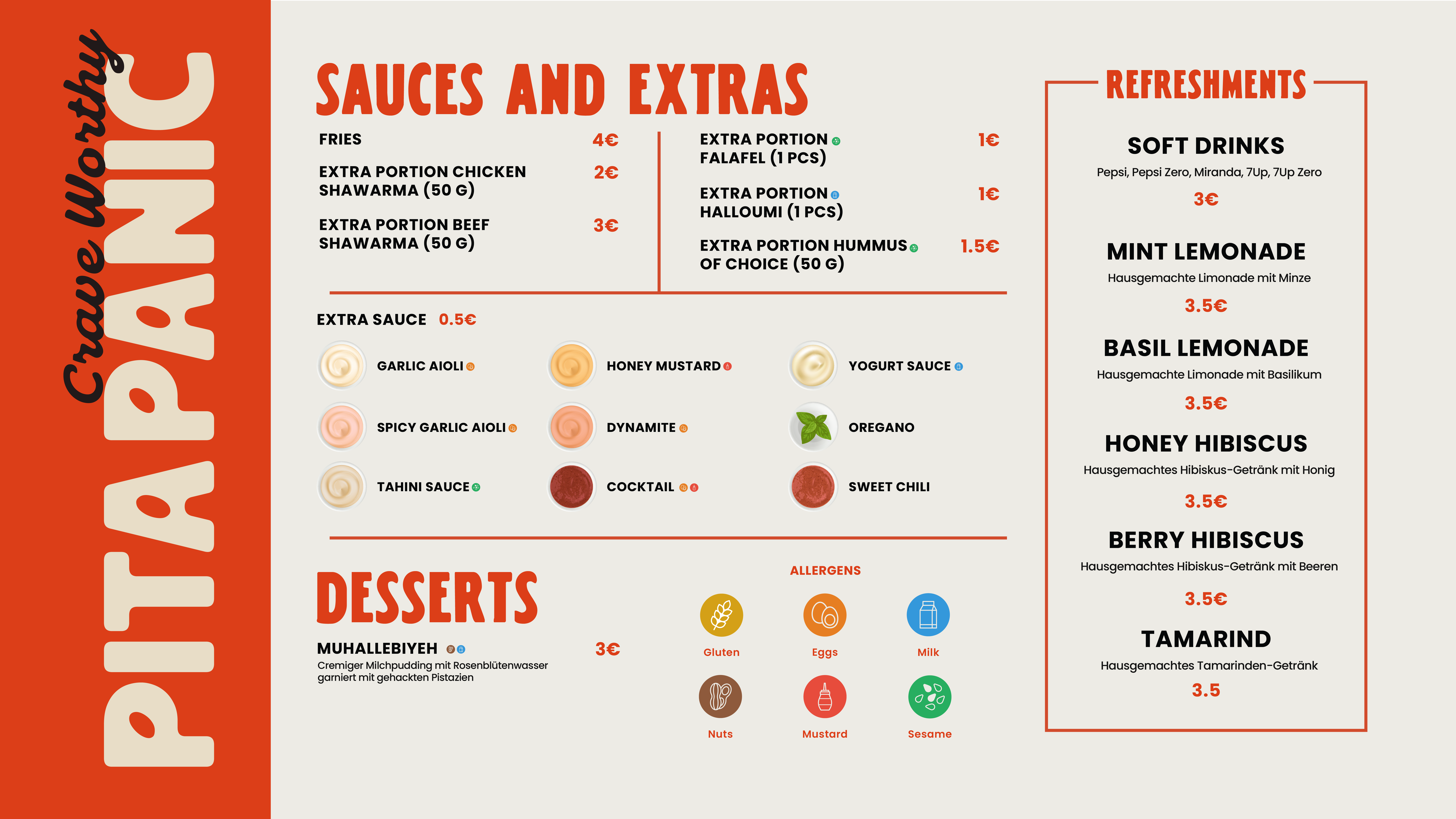 Pita Panic Menu Page 3
